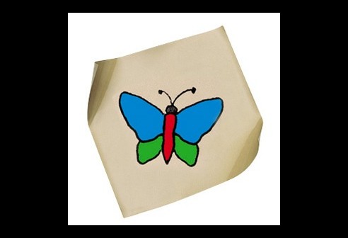 Enkele folie met grappige prints voor de behandeling van scheelzien bij kinderen: Vlinder