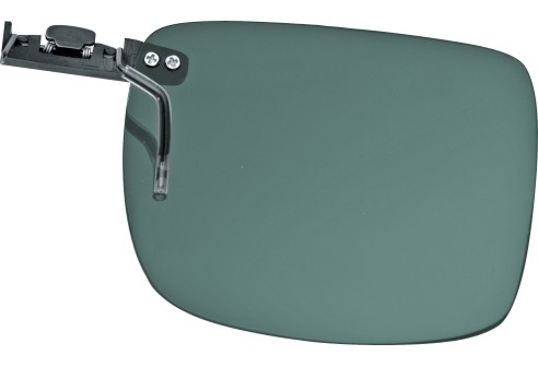 Voorhanger voor kunststof monturen, opklembaar 48 x 40 mm - Groen, polariserend