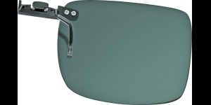 Voorhanger voor kunststof monturen, opklembaar 48 x 40 mm - Groen, polariserend