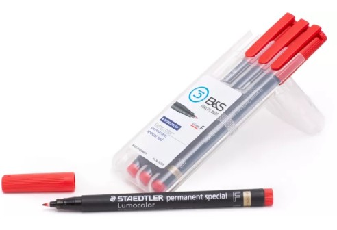 Glasmarkeer stiften fijnschrijver, rood