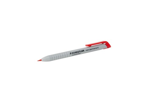 Glasmarkeerstift Grafiet, kleur rood