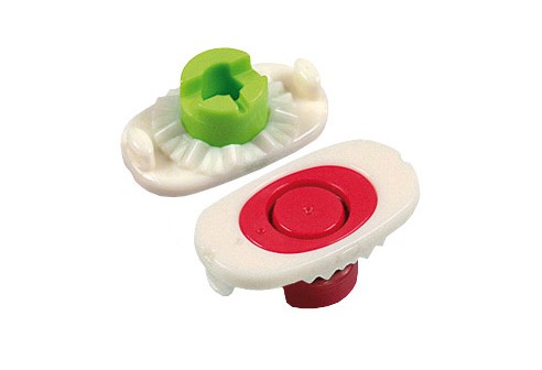 NIDEK afnameblok Nano-Cup, kleurgesorteerd (5x rood en 5x groen) voor links rechts onderscheid, tot curve 6