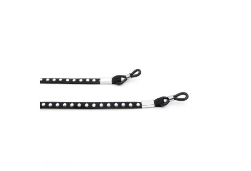 Brillenband met klinknagels zwart 3 stuks