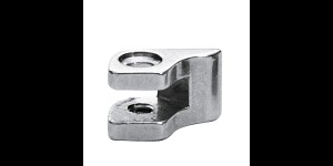 Soldeerscharnieren voorstukdeel, dubbele ogen, rechts, opening 0,9 mm