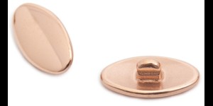 Titanium klikpad rose goud allergievrij 13 mm