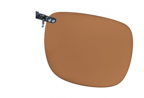 Voorhanger voor metalen monturen, opklembaar 52 x 42 mm - Bruin, gepolariseerd