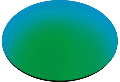 CR39 groen-verspiegeld grijs curve 6 dikte 2,0 mm