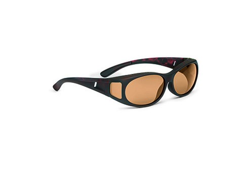 Shoptic overzetzonnebril havana ovaal, soft touch