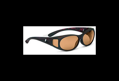 Shoptic overzetzonnebril havana ovaal, soft touch