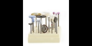Kleingereedschap assortiment, frees- en polijstset, 17-delig, in kunststof box
