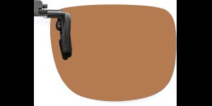 Polarisatie voorhanger 54x43mm, slanke constructie, Bruin