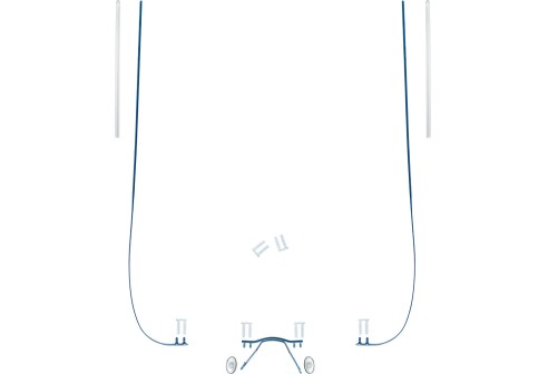 Complete glasbrilset met monoblock veren blauw