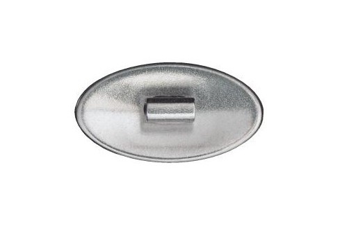 Titanium klikpad gematteerd zilver allergievrij 13 mm