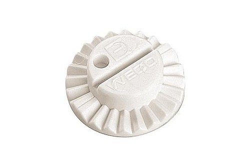 Varioblok wit, platte curve, diameter 25 mm