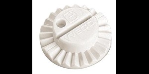 Varioblok wit, platte curve, diameter 25 mm