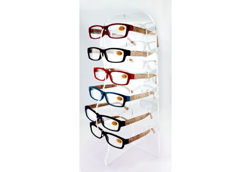 Transparant display voor 6 monturen