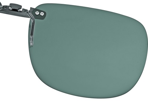 Voorhanger voor kunststof monturen, opklembaar 56 x 46 mm - Groen, polariserend