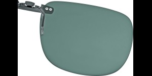 Voorhanger voor kunststof monturen, opklembaar 56 x 46 mm - Groen, polariserend
