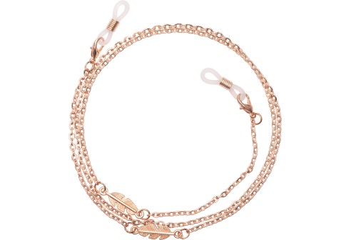 Brilkettingen Verona rose-goud