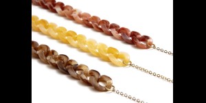 Brilketting acryl/metaal assortie