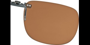 Voorhanger voor kunststof monturen, opklembaar 56 x 46 mm - Bruin, polariserend