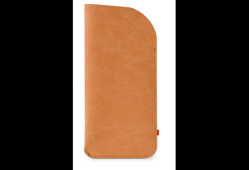 Duurzaam insteeketui PIM blond bruin - gerecycled leerafval