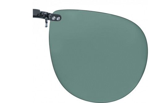 Voorhanger voor metalen monturen, opklembaar 62 x 54 mm - Groen, gepolariseerd