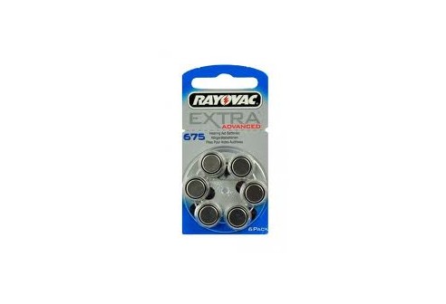 Batterij Rayovac Extra Advanced 675AU- 6XE / blauw