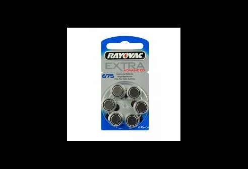 Batterij Rayovac Extra Advanced 675AU- 6XE / blauw