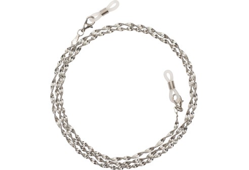 Brilkettingen Rome zilver
