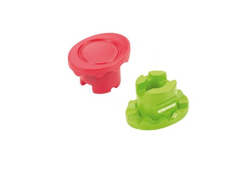 NIDEK afnameblok Mini-Cup, tot curve 6, kleurgesorteerd (5 x rood en 5 x groen) voor links rechts onderscheid