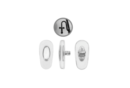 PVC insteek pad RayBan zilver kern 13,5 mm