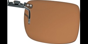 Voorhanger voor kunststof monturen, opklembaar 48 x 40 mm - Bruin, polariserend