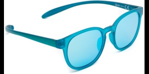 B&S zonnebril voor kinderen 6-10 jaar turqouise met turquoise spiegelglas, polariserend