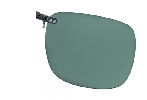 Voorhanger voor metalen monturen, opklembaar 52 x 42 mm - Groen, gepolariseerd