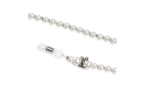 Brilketting Abigail wit, 2 stuks